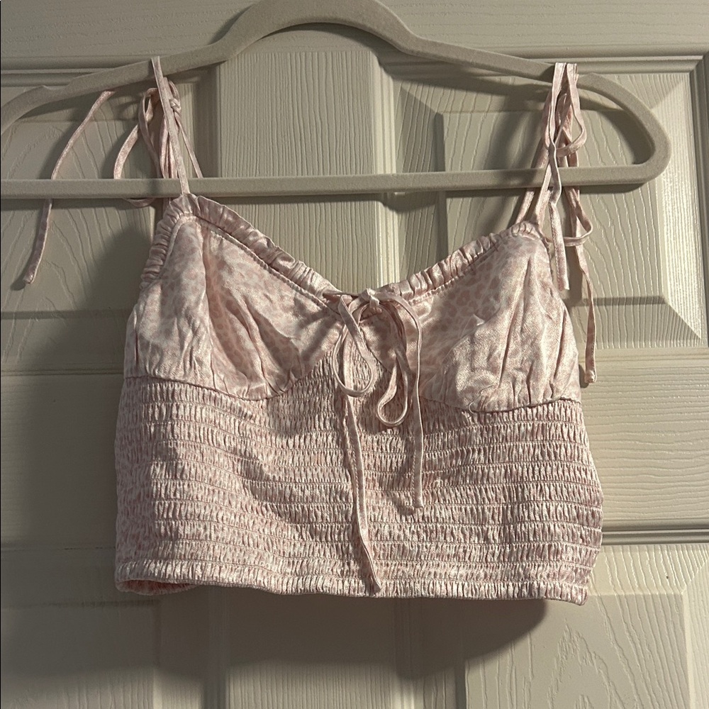 Forever 21 Pink Smocked Tank Top